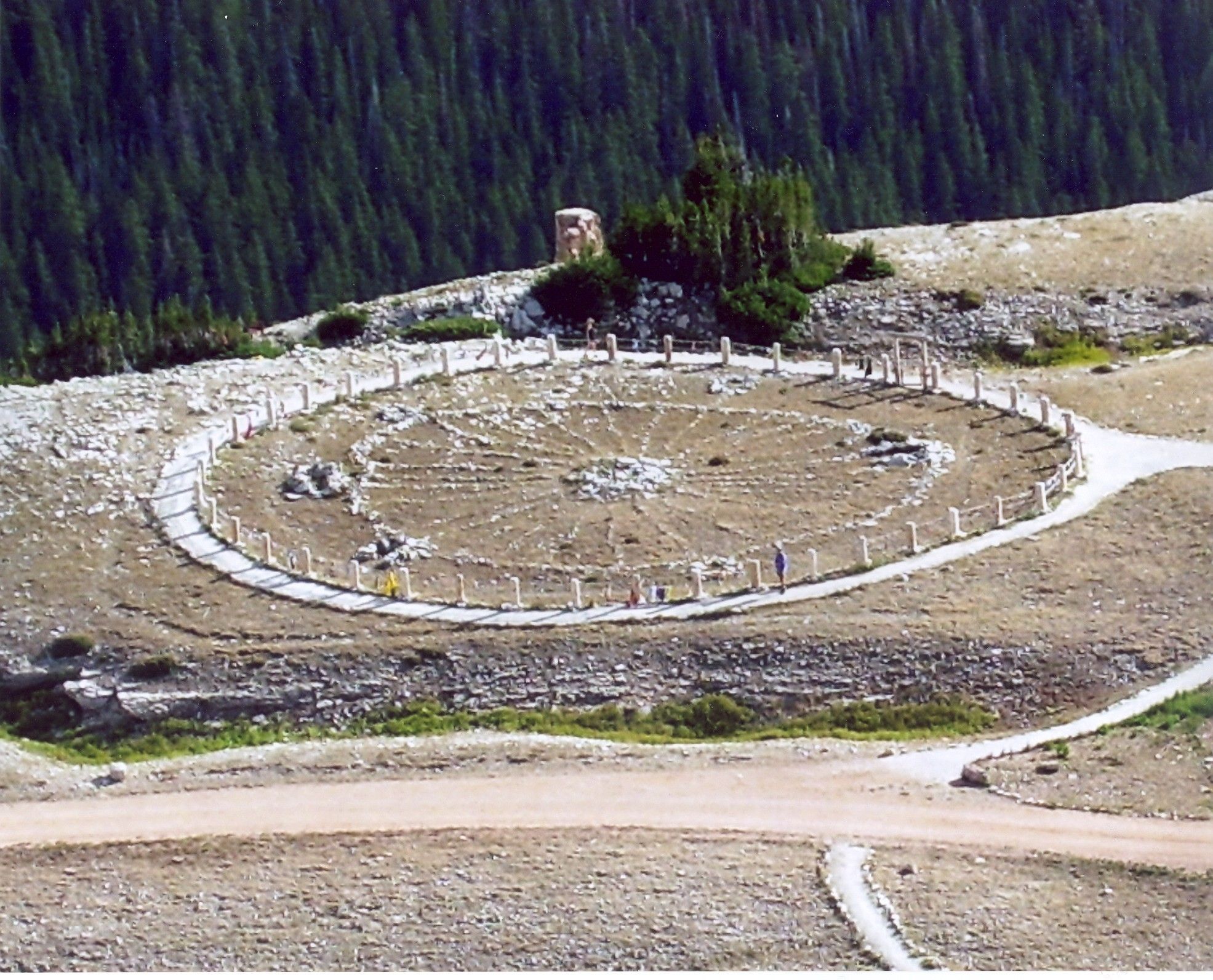 Medicine Wheel stone circle high in Wyoming's Bighorn Mountains