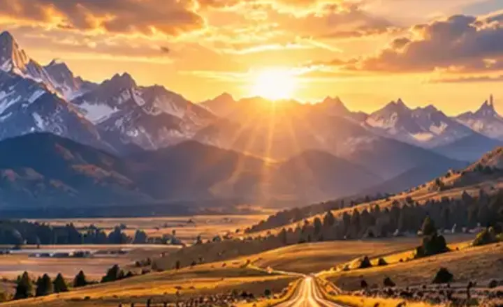Artistic Wyoming view for WYOMING’S OPEN ROADS