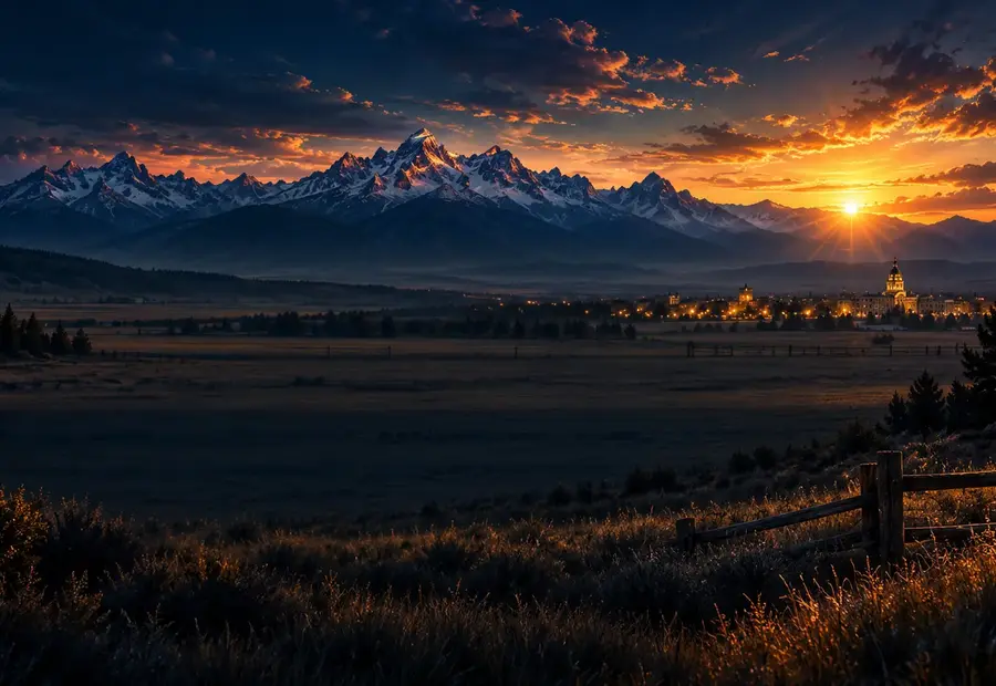 Artistic Wyoming view: Wyoming Mountains