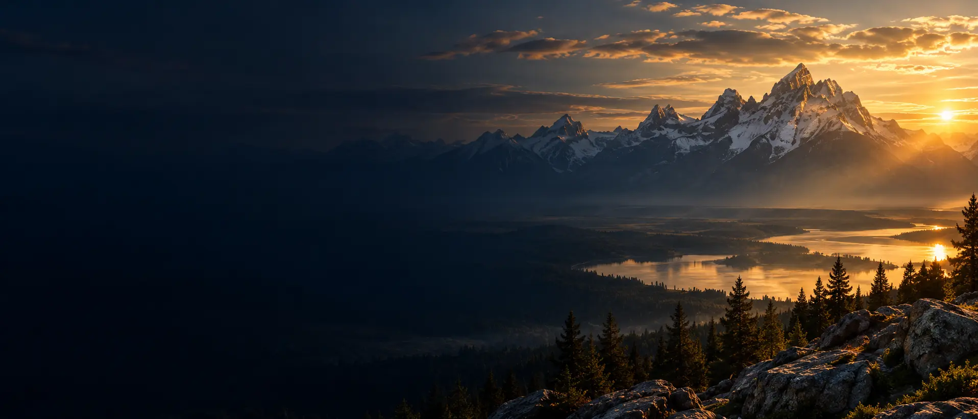 Wyoming mountains at sunrise