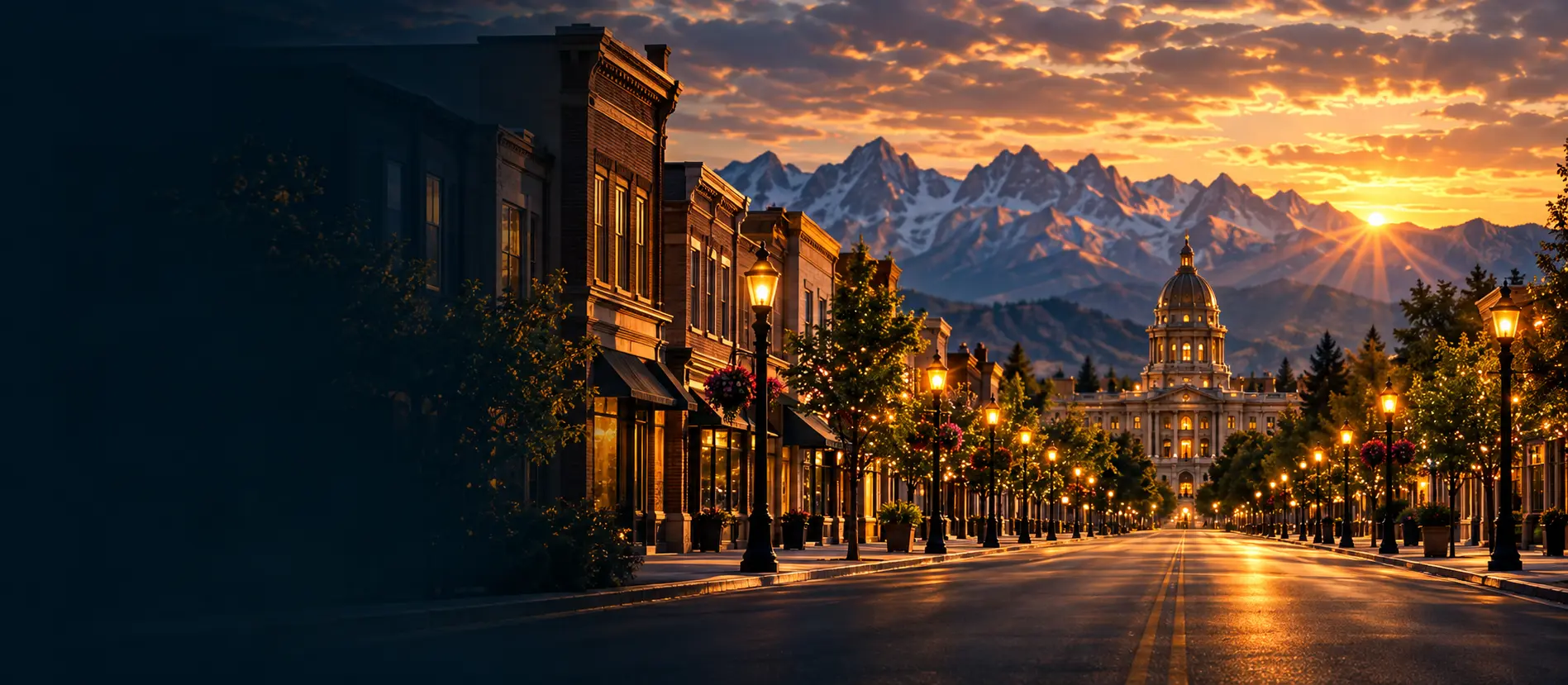 Cheyenne, Wyoming at sunset