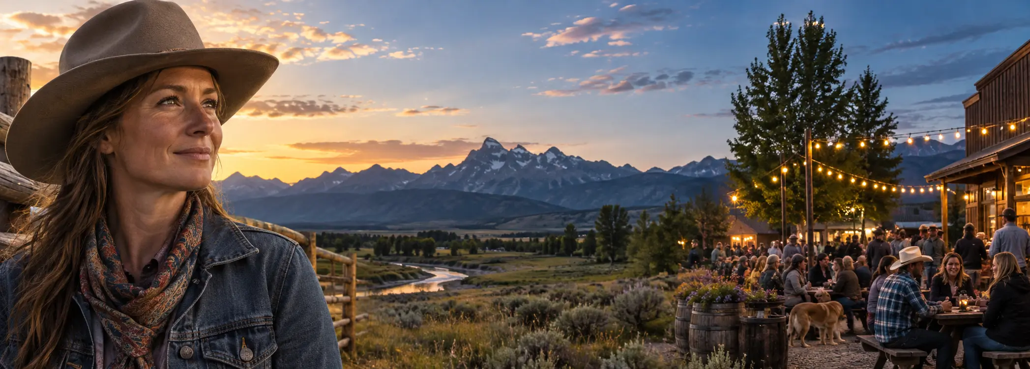 Wyoming resident and an evening community gathering