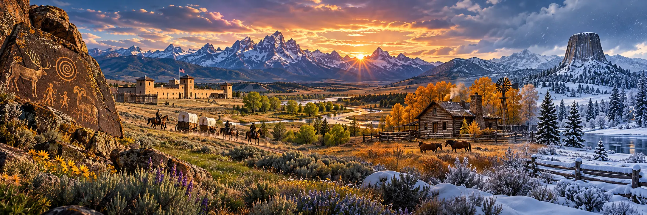 Wyoming heritage and changing seasons