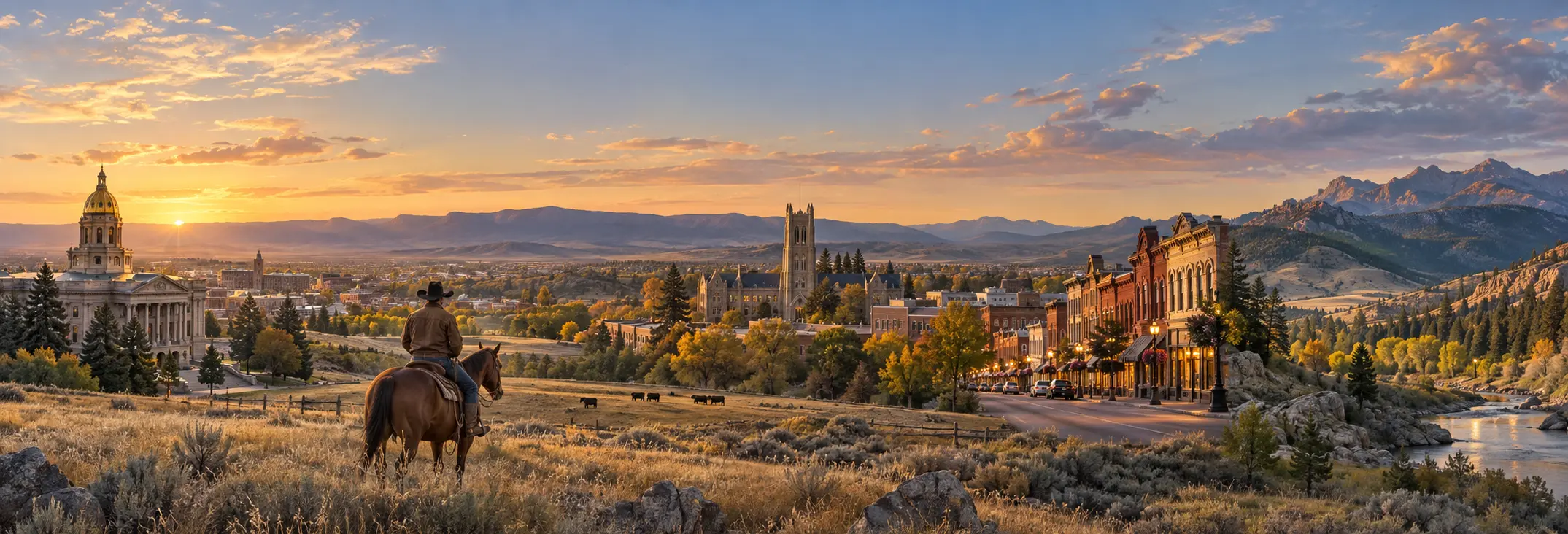Wyoming communities between open horizons