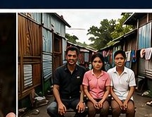 Myanmar family in Thailand